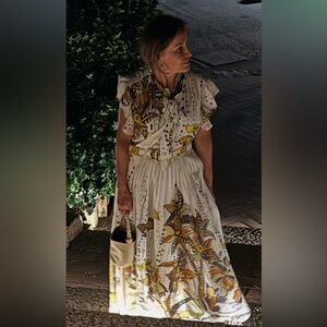 Floral Print Dress with Belt